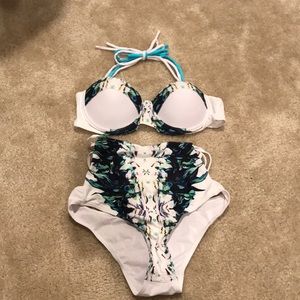 Cute printed bikini with moderate coverage